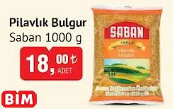 SABAN PİLAVLIK BULGUR 1000 G